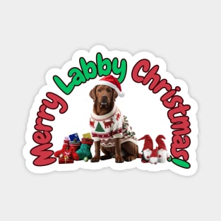 Merry Labby Christmas! Magnet