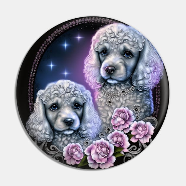 Cavoodles With Roses Pin by Enchanted Reverie