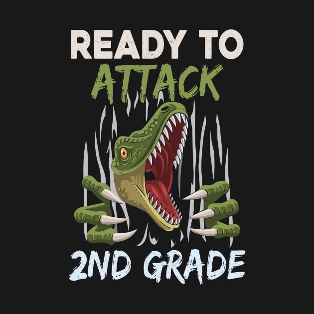 Dinosaur Kids Ready To Attack 2nd Grade Boys Back To School by kateeleone97023