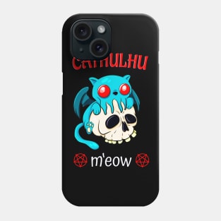 Cthulhu Cat Funny Horror Kawaii Cathulhu M'Eow Phone Case