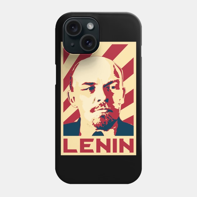 Vladimir Lenin Retro Propaganda Phone Case by Nerd_art