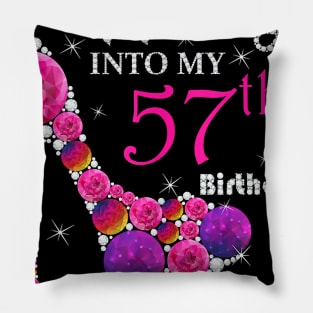 Cute Gift,Queens, Stepping Into My 57th Birthday Like A boss Tank Top Pillow