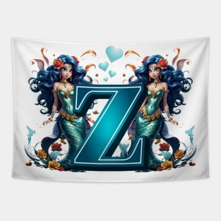 Mermaid Alphabet The Letter Z Tapestry