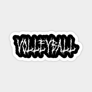 Volleyball Metal Face Typography Magnet