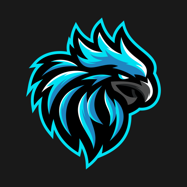 Blue phoenix character design by Wawadzgnstuff