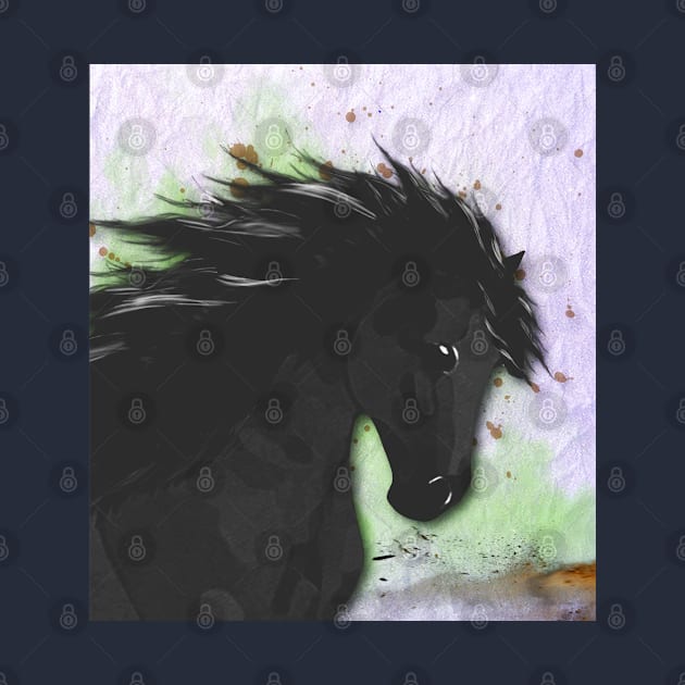 Horse Lovers Black Horse by KC Morcom aka KCM Gems n Bling aka KCM Inspirations