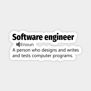 Funny Software engineer Definition Magnet