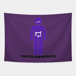 Colitis Awareness Silhouette Tapestry