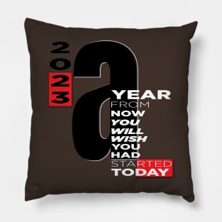 January 2023. Motivational saying. Pillow