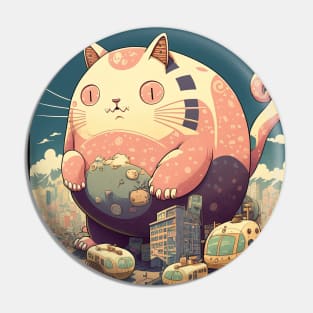 Chubby Catzilla Pin