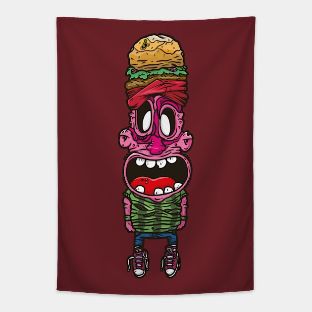 burguer man Tapestry by manuvila