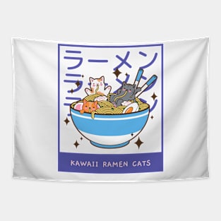 KAWAII RAMEN CATS Tapestry