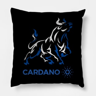 Vintage Bull Market Cardano Coin Crypto Token Cryptocurrency Wallet Cardano HODL Birthday Gift For Men Women Pillow