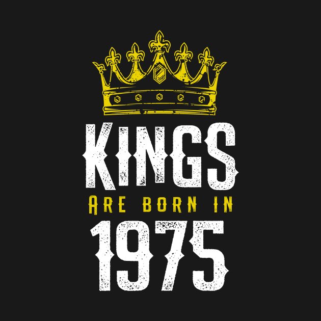 kings are born 1975 birthday quote crown king birthday party gift by thepersianshop