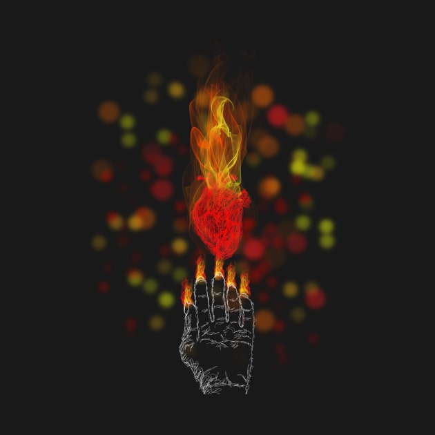 Burned heart by Hamza_Atelier