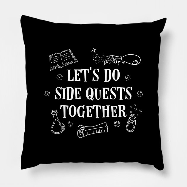 Lets Do Sidequest Together Pillow by pixeptional