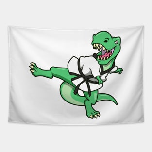 Cartoon TREX doing Hapkido Tapestry