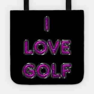 I Love Golf - Pink Tote