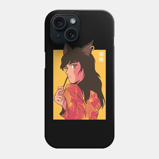 Anime Cat Girl Phone Case by Toda Loca