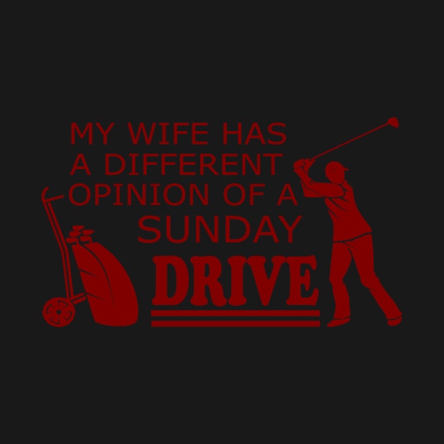 Funny Sunday Drive Golfing by Unusual Choices