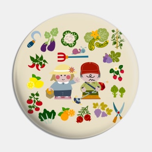 Working On The Vegetable Garden Pin