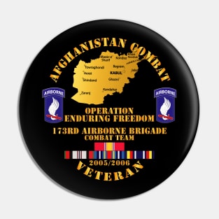 Afghanistan Vet  - 173rd Airborne Bde - OEF - 2005 Pin