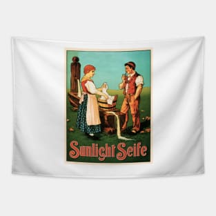 SUNLIGHT SEIFE Switzerland Laundry Washing Detergent Soap Vintage Art Tapestry