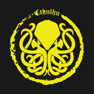 Cthulhu Logo Yellow T-Shirt