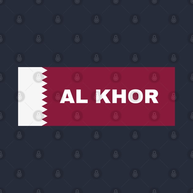 Al Khor City in Qatar Flag by aybe7elf