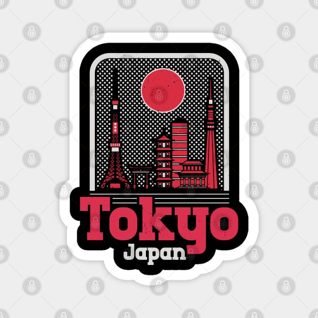 Tokyo, Japan City Magnet by Issho Ni