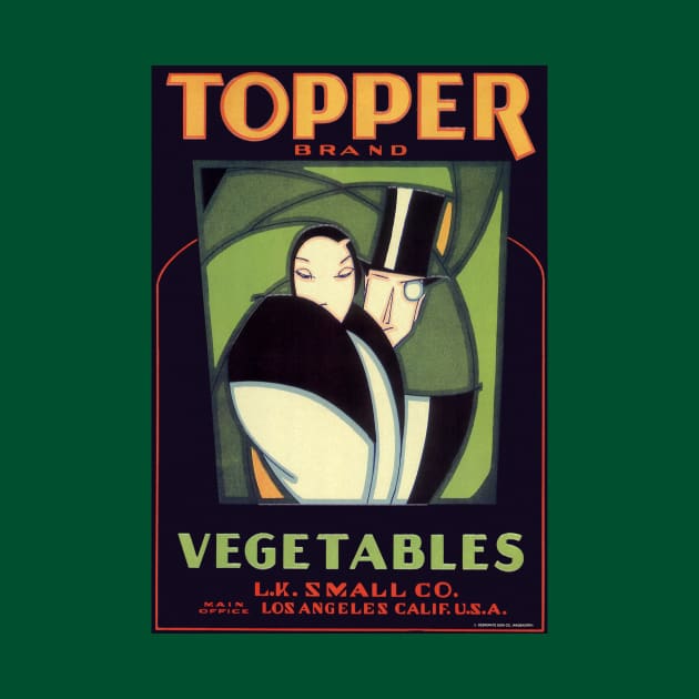 Vintage Topper Brand Vegetables Label by MasterpieceCafe