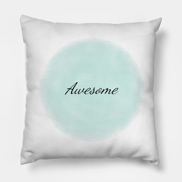 Awesome Typography Art Minimal Design Pillow by HiddenPuppets