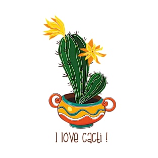 Cactus pot illustration T-Shirt