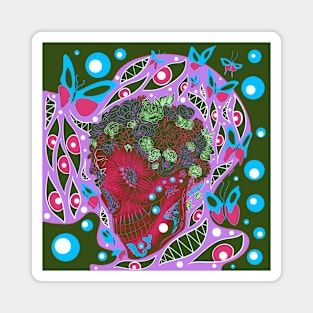 the dead and the butterfly, ecopop mandala Magnet