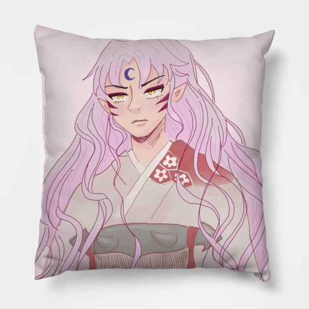 rosy sesshomaru Pillow by noiruii