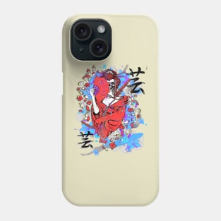 Skull Geisha Katana Phone Case