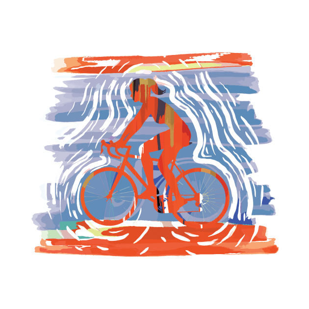 Orange Bike Pedals Gift for Women by Luca loves Lili