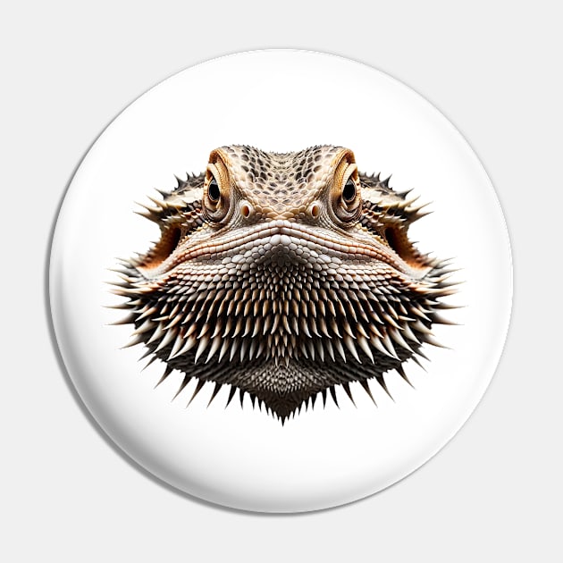 Bearded Dragon Head Shot Pin by GraySkullMarketPlace