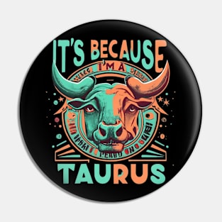 Taurus Sunset Escape: Retro Zodiac Adventure Pin