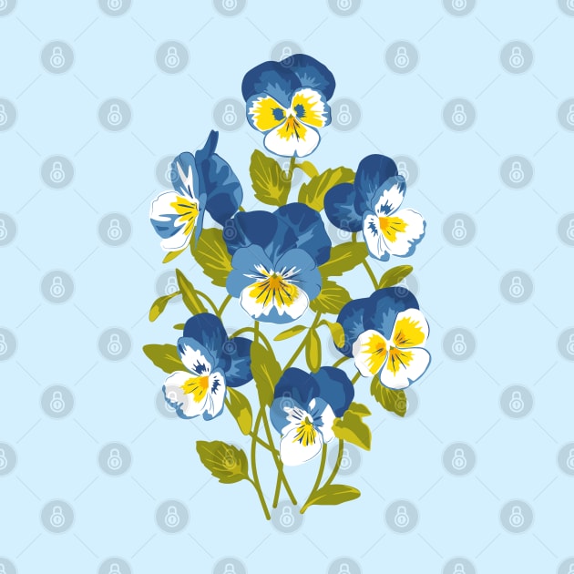 Blue Pansies by lents