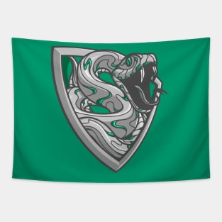 silver and emerald serpent shield of ambition Tapestry