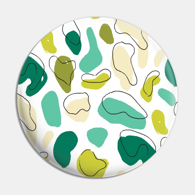 Green Solid Color Pebbles Pin by Carolina Díaz