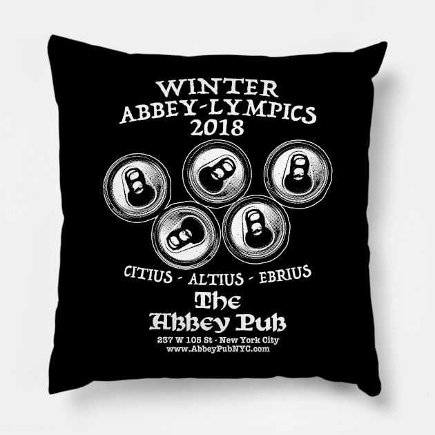 Winter Abbey-lympics 2018 Pillow by UselessRob