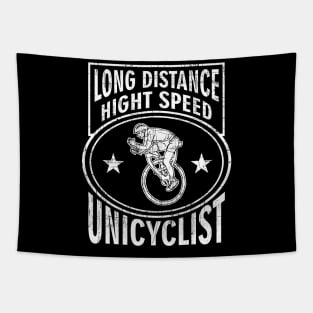 High Speed Hungry Crazy Unicycle Long Distance Biker Tapestry