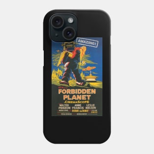 Classic Science Fiction Movie Poster - Forbidden Planet Phone Case