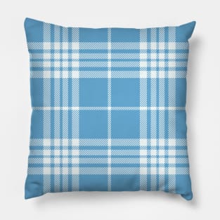 Blue and White Tartan Plaid Pattern Pillow