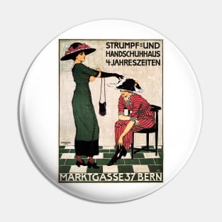 STRUMPF UND HANDSCHUHHAUS 1912 by Poster Artist Burkhard Mangold Pin