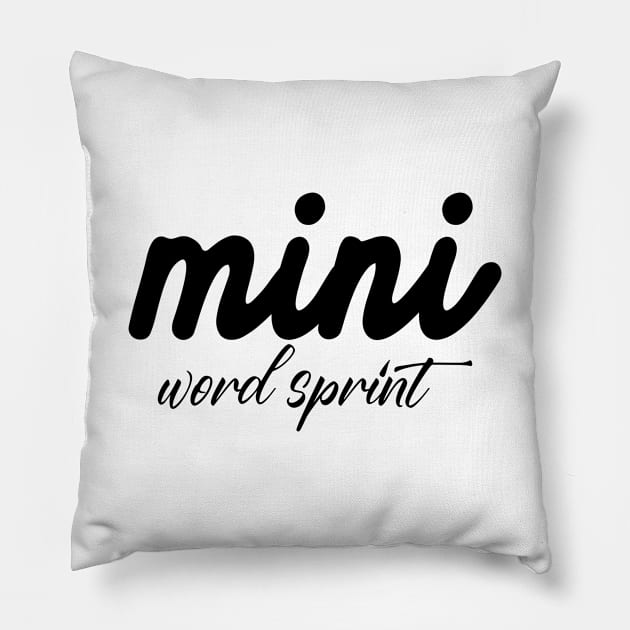 Mini Word Sprint Pillow by TypoSomething