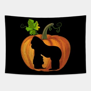 Gorilla in pumpkin Tapestry