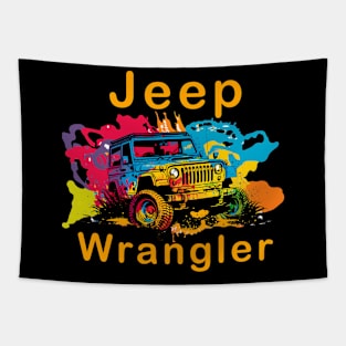 4x4 Jeep Wrangler Dirt Trail T-Shirt Tapestry